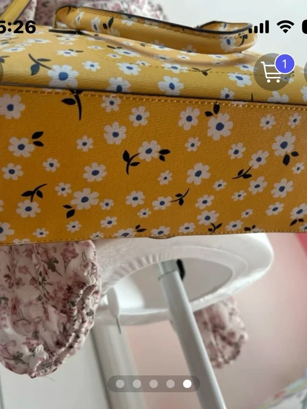 kate spade Yellow Floral Satchel with White Daisy Print